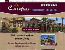 Tablet Screenshot of carefreeseniors.com